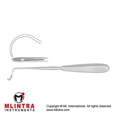 Deschamps Ligature Needle Blunt for Right Hand Stainless Steel, 20 cm - 8"